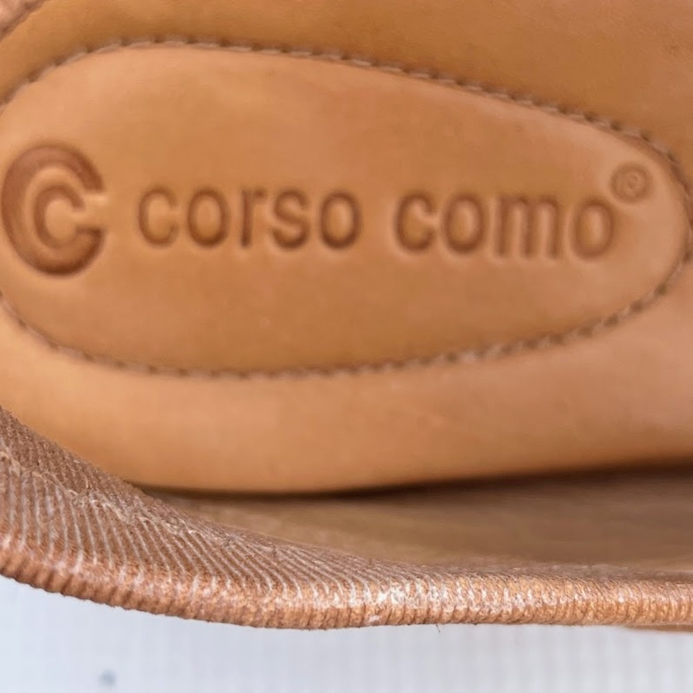 Corso Como CC-Endya Luggage Soft Nubuck Slingback Mules Tortoise Buckle 7.5M - Picture 8 of 12